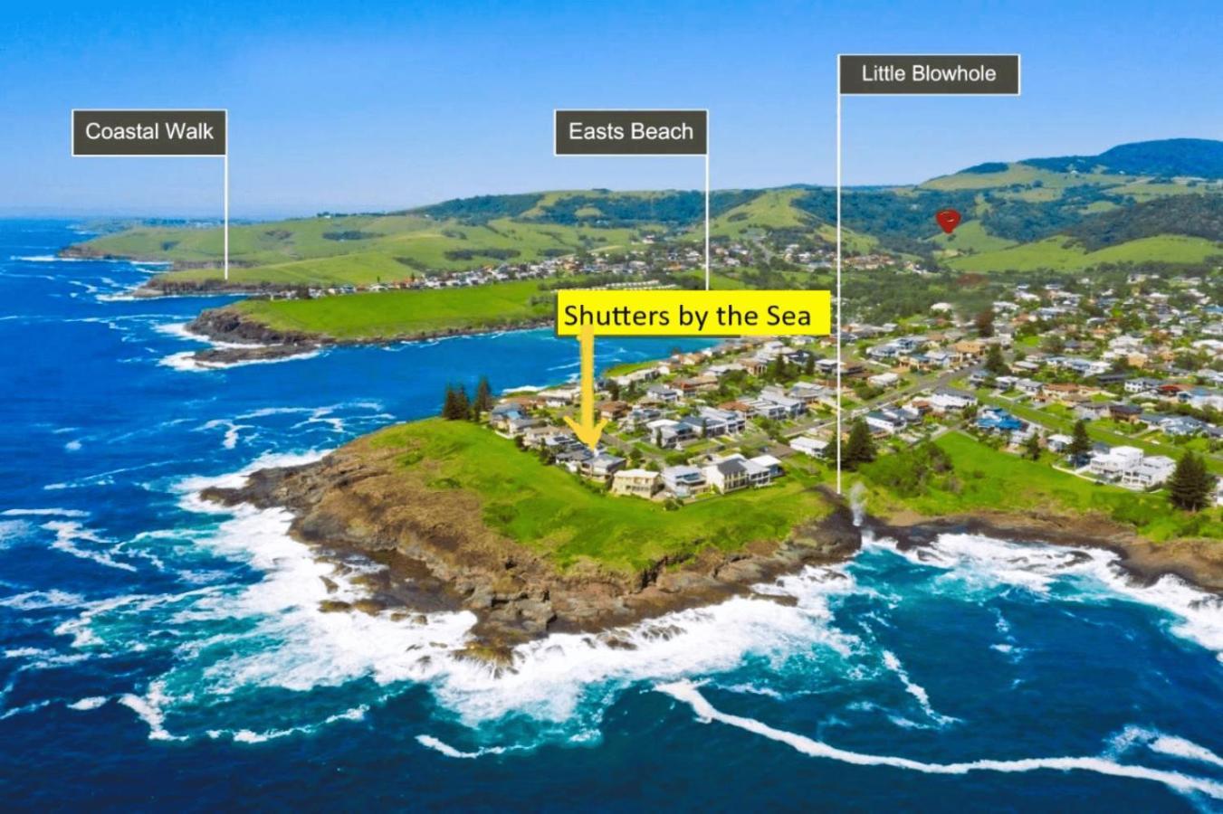 Shutters By The Sea Kiama-Sea Views-Waterfront-Private On Coastal Walk Exterior foto